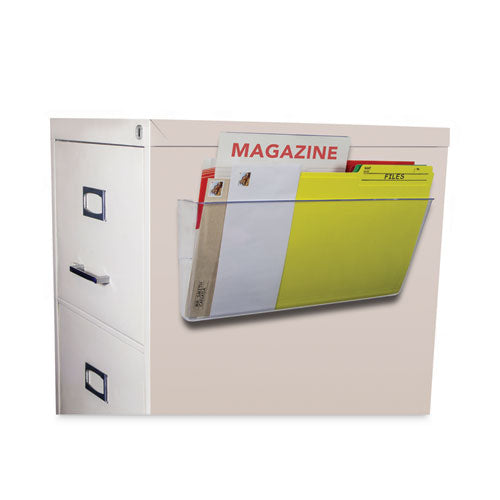 Image of Storex Unbreakable Magnetic Wall File, Legal/Letter Size, 16" x 4" x 7", Clear