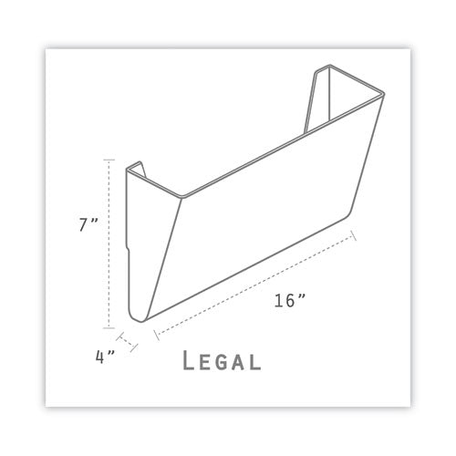 Image of Storex Unbreakable Magnetic Wall File, Legal/Letter Size, 16" x 4" x 7", Clear