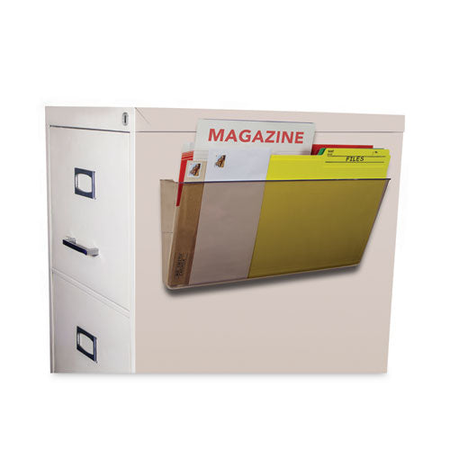 Image of Storex Unbreakable Magnetic Wall File, Legal/Letter Size, 16" x 4" x 7", Smoke