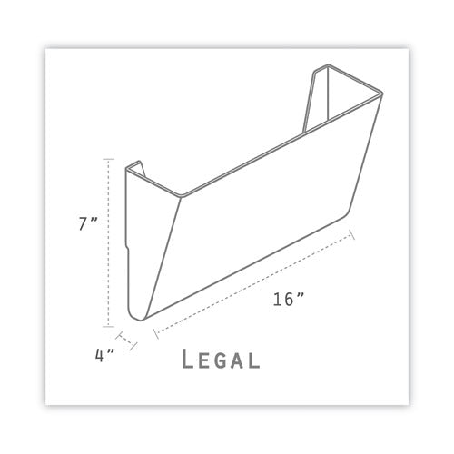 Image of Storex Unbreakable Magnetic Wall File, Legal/Letter Size, 16" x 4" x 7", Smoke