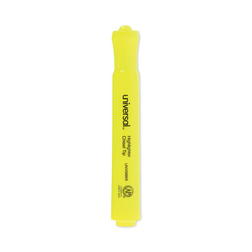 Image of Universal Desk Highlighter Value Pack, Fluorescent Yellow Ink, Chisel Tip, Yellow Barrel, 36/pack