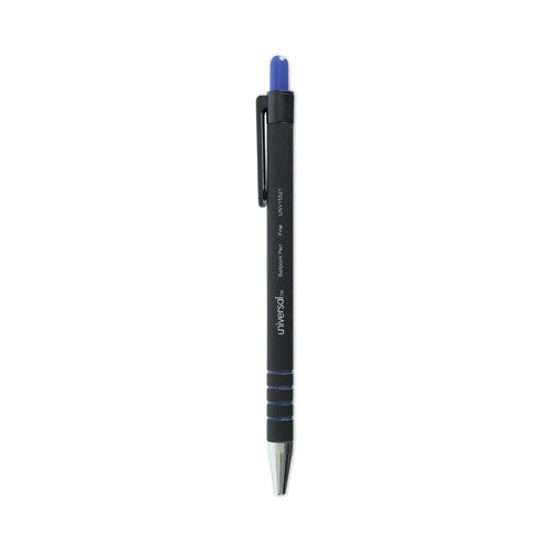 Image of Universal Ballpoint Pen, Retractable, Fine 0.7 Mm, Blue Ink, Blue Barrel, Dozen