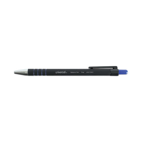 Image of Universal Ballpoint Pen, Retractable, Fine 0.7 Mm, Blue Ink, Blue Barrel, Dozen