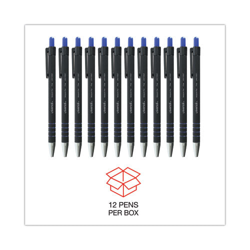 Image of Universal Ballpoint Pen, Retractable, Fine 0.7 Mm, Blue Ink, Blue Barrel, Dozen