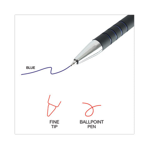 Image of Universal Ballpoint Pen, Retractable, Fine 0.7 Mm, Blue Ink, Blue Barrel, Dozen