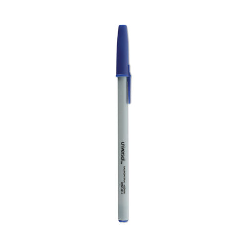 Image of Universal Ballpoint Pen Value Pack, Stick, Medium 1 mm, Blue Ink, Gray/Blue Barrel, 60/Pack