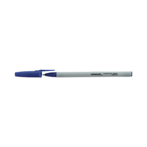 Image of Universal Ballpoint Pen Value Pack, Stick, Medium 1 mm, Blue Ink, Gray/Blue Barrel, 60/Pack
