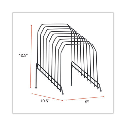 Image of Universal® Wire Tiered File Sorter, 8 Sections, Letter To Legal Size Files, 8" X 10.5" X 12.5", Black