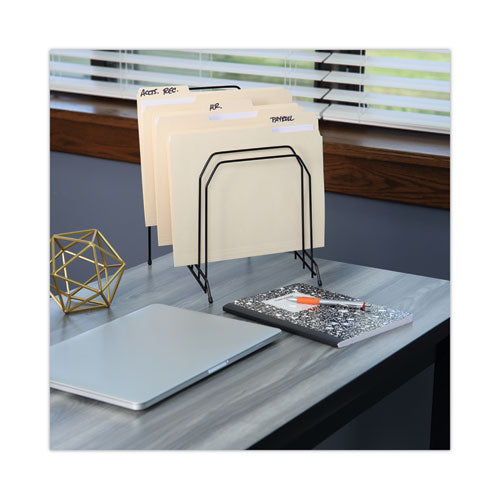 Image of Universal® Wire Tiered File Sorter, 8 Sections, Letter To Legal Size Files, 8" X 10.5" X 12.5", Black