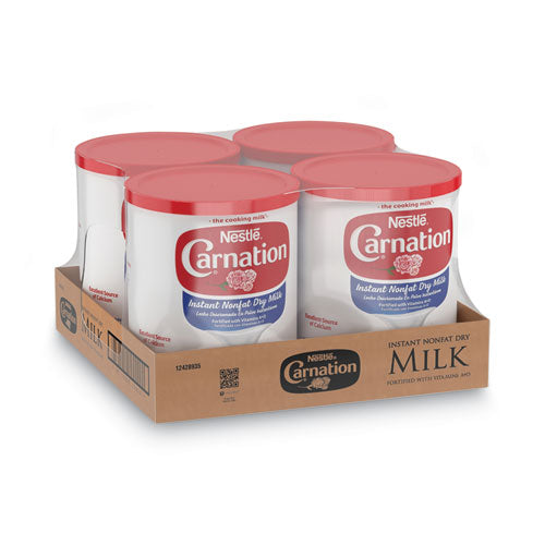 Image of Carnation® Instant Nonfat Dry Milk, Unsweetened, 22.75 Oz Canister, 4/Carton