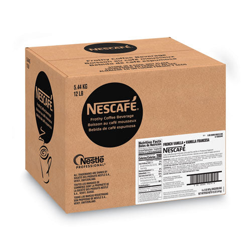 Image of Nescafe® Frothy Coffee Beverage, French Vanilla, 2 Lb Bag, 6/Carton