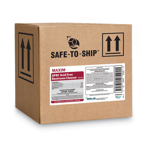 Image of Maxim® AFBC Acid-Free Restroom Cleaner, Safe-to-Ship, Fresh Scent, 32 oz Bottle, 6/Carton