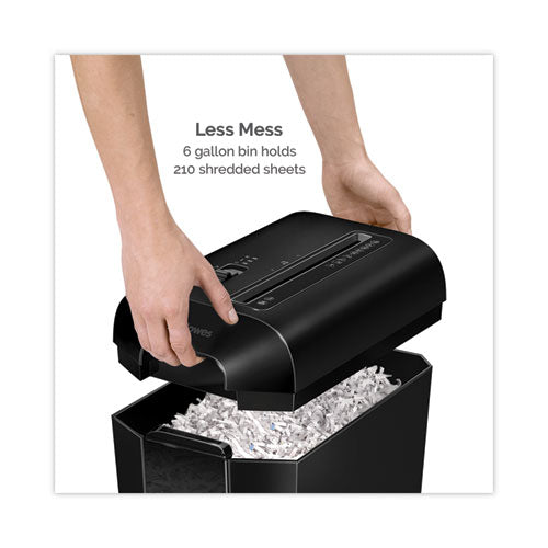 Image of Fellowes® Powershred Lx65 Cross-Cut Shredder, 10 Manual Sheet Capacity