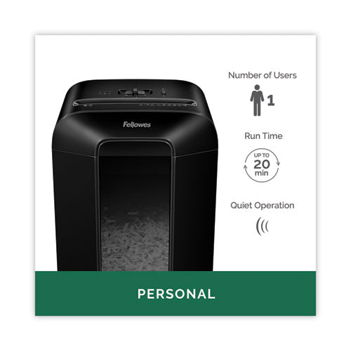 Image of Fellowes® Powershred Lx85 Cross-Cut Shredder, 12 Manual Sheet Capacity