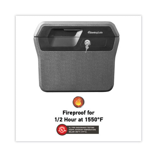 Image of Sentry® Safe Waterproof Fire-Resistant File, 0.66 Cu Ft,16.63w X 13.88d X 14.13h, Charcoal Gray
