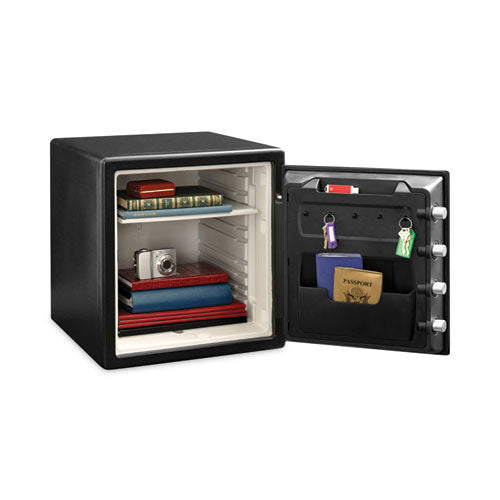 Image of Sentry® Safe Fire-Safe With Biometric And Keypad Access, 1.23 Cu Ft, 16.3w X 19.3d X 17.8h, Black