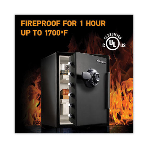 Image of Sentry® Safe Fire-Safe With Combination Access, 2 Cu Ft, 18.6w X 19.3d X 23.8h, Black
