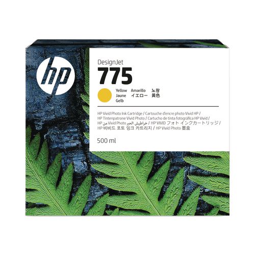 Image of HP HP 775 (1XB19A) Yellow DesignJet Ink Cartridge