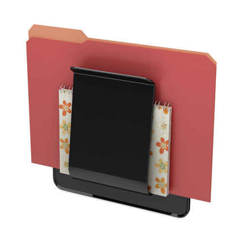 Image of deflecto® Stand Tall Wall File, Legal/Letter/Oversized Size, 9.25" x 10.63", Black