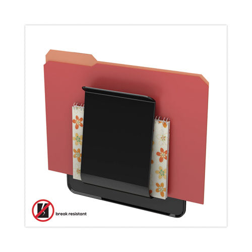 Image of deflecto® Stand Tall Wall File, Legal/Letter/Oversized Size, 9.25" x 10.63", Black