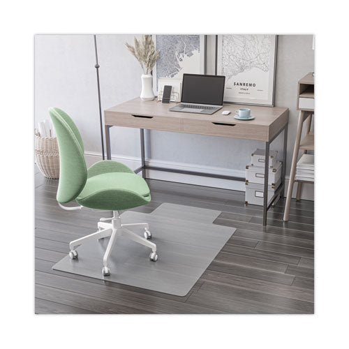 Image of deflecto® EconoMat All Day Use Chair Mat for Hard Floors, Flat Packed, 46 x 60, Lipped, Clear