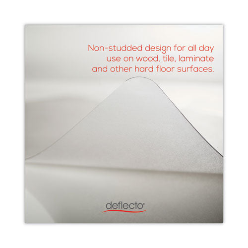 Image of deflecto® EconoMat All Day Use Chair Mat for Hard Floors, Flat Packed, 46 x 60, Lipped, Clear