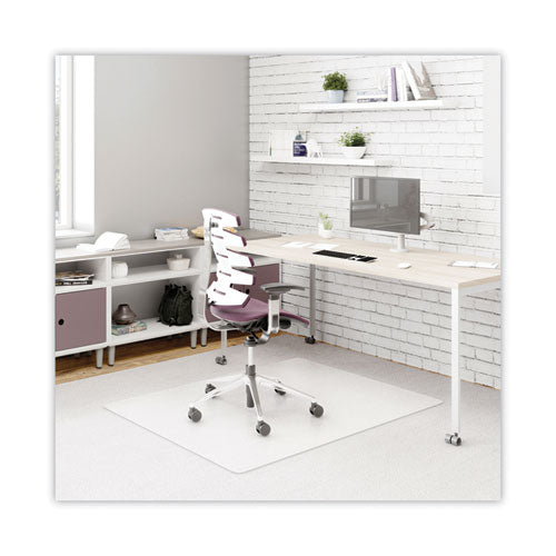 Image of deflecto® Duramat Moderate Use Chair Mat, Low Pile Carpet, Flat, 45 X 53, Rectangle, Clear