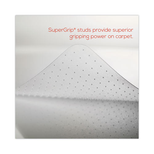 Image of deflecto® Duramat Moderate Use Chair Mat, Low Pile Carpet, Flat, 45 X 53, Rectangle, Clear
