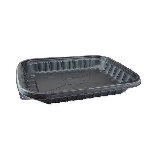 Image of Pactiv Evergreen EarthChoice Entree2Go Takeout Container, 48 oz, 11.75 x 8.75 x 1.61, Black, Plastic, 200/Carton