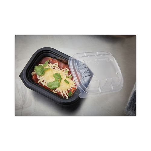 Image of Pactiv Evergreen EarthChoice Entree2Go Takeout Container Vented Lid, 5.65 x 4.25 x 0.93, Clear, Plastic, 600/Carton