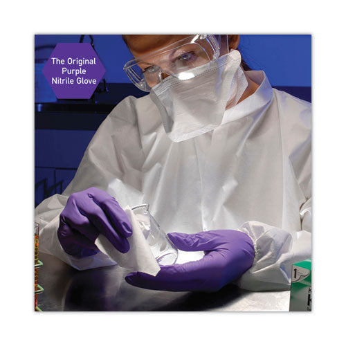 Image of Kimtech PURPLE NITRILE Exam Gloves, 242 mm Length, Large, Purple, 100/Box