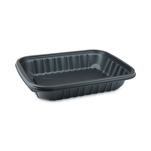 Image of Pactiv Evergreen EarthChoice Entree2Go Takeout Container, 64 oz, 11.75 x 8.75 x 2.13, Black, Plastic, 200/Carton