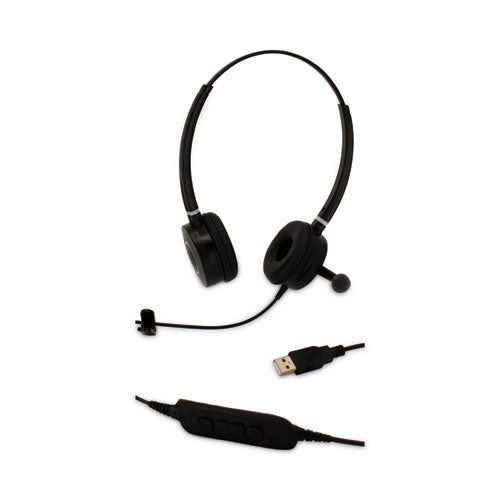 Image of Spracht HS-WD-USB-2 Binaural Over The Head Headset, Black