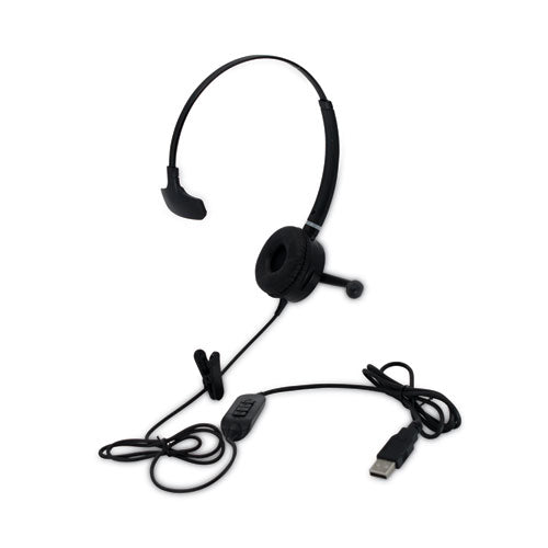 Image of Spracht HS-WD-USB-1 Monaural Over The Head Headset, Black