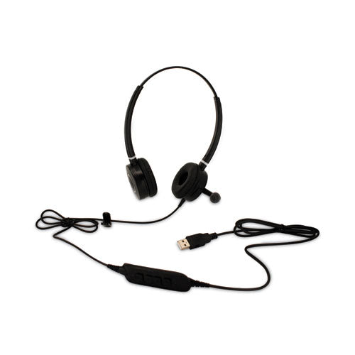 Image of Spracht HS-WD-USB-2 Binaural Over The Head Headset, Black