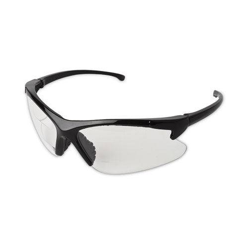 Image of KleenGuard Dual Readers Safety Glasses, 2.0 Diopter, Black Frame, Clear Hardcoat Scratch-Resistant Lens