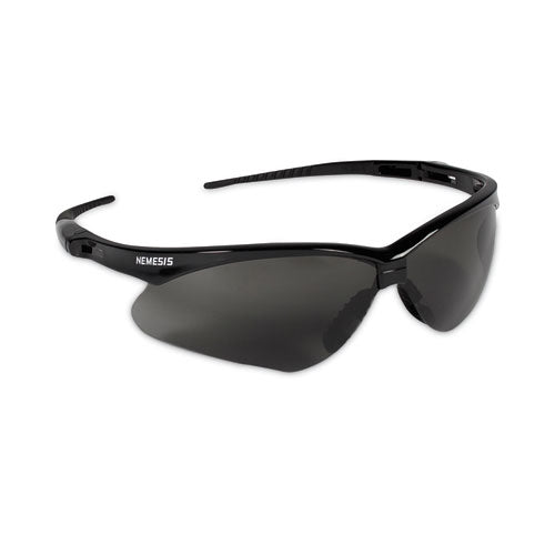 Image of KleenGuard V30 Nemesis Safety Glasses, Black Frame, Smoke Anti-Fog Lens