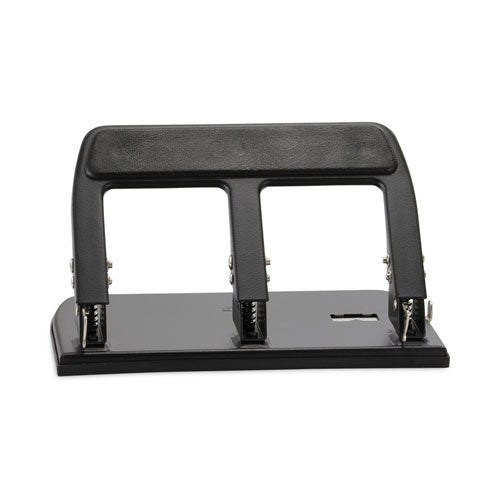 Image of Officemate 40-Sheet Three-Hole Punch With Padded Handle, 9/32" Holes, Black