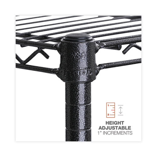Image of Alera® BA Plus Wire Shelving Kit, Four-Shelf, 72w x 18d x 72h, Black Anthracite Plus