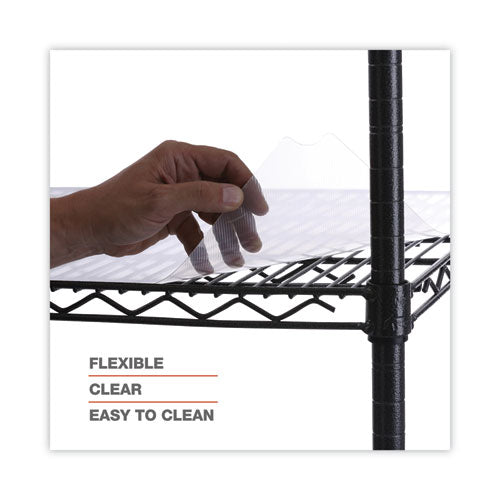 Image of Alera® Shelf Liners For Wire Shelving, Clear Plastic, 48w X 24d, 4/pack