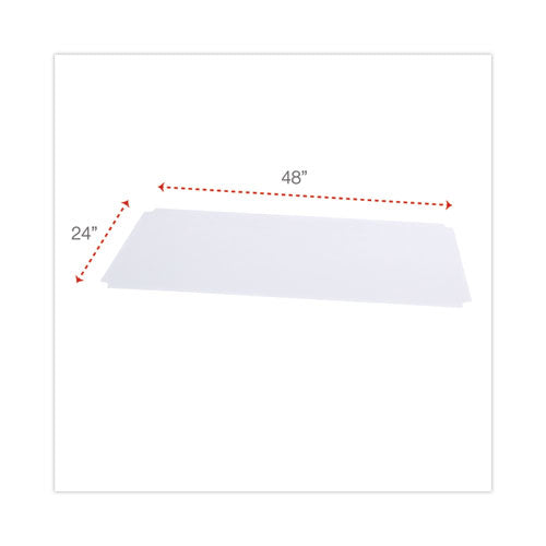 Image of Alera® Shelf Liners For Wire Shelving, Clear Plastic, 48w X 24d, 4/pack