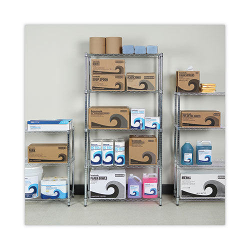 Image of Alera® Residential Wire Shelving, Five-Shelf, 36w X 14d X 72h, Silver