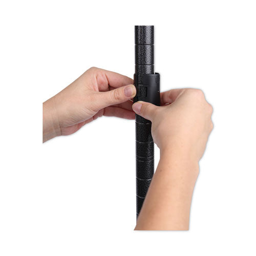 Image of Alera® BA Plus Wire Shelving Kit, Four-Shelf, 72w x 18d x 72h, Black Anthracite Plus