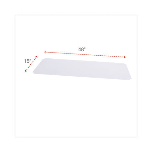 Image of Alera® Shelf Liners For Wire Shelving, Clear Plastic, 48w X 18d, 4/pack