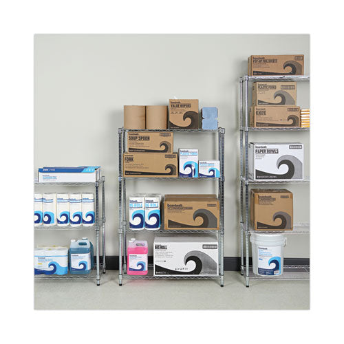 Image of Alera® Residential Wire Shelving, Four-Shelf, 36w X 14d X 54h, Silver
