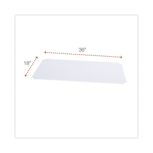 Image of Alera® Shelf Liners For Wire Shelving, Clear Plastic, 36w X 18d, 4/pack