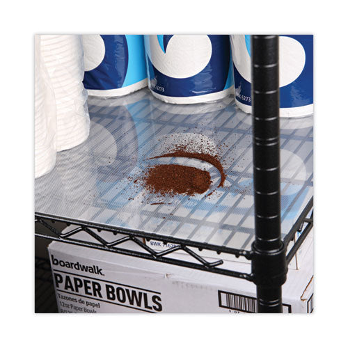 Image of Alera® Shelf Liners For Wire Shelving, Clear Plastic, 48w X 24d, 4/pack