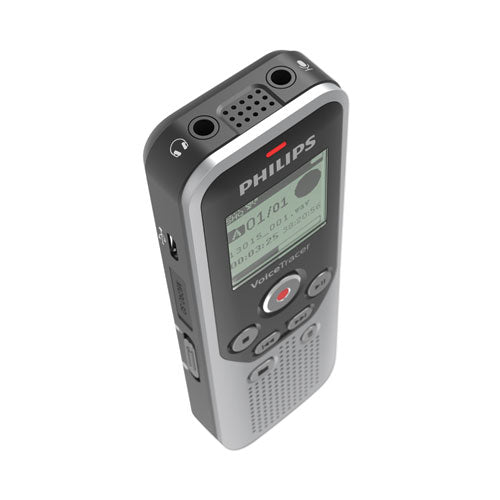 Image of Philips® Voice Tracer DVT1250 Audio Recorder, 8 GB, Black/Silver