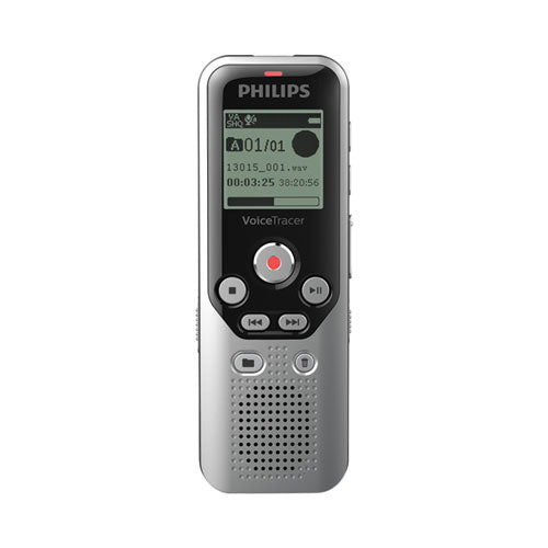 Image of Philips® Voice Tracer DVT1250 Audio Recorder, 8 GB, Black/Silver