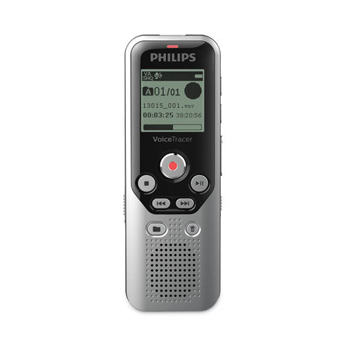 Image of Philips® Voice Tracer DVT1250 Audio Recorder, 8 GB, Black/Silver